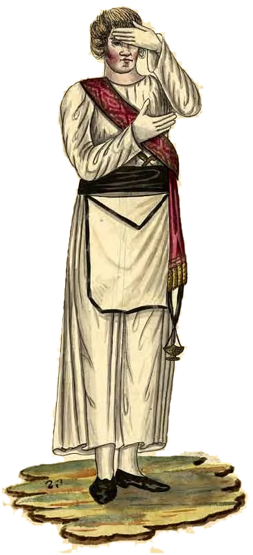 Le Chef du Tabernacle revêtu des décors du grade, manuscrit Quesada