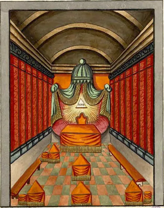 Tableau de la loge du Grand Élu Parfait et Sublime Maçon, manuscrit Quesada, planche XXIX