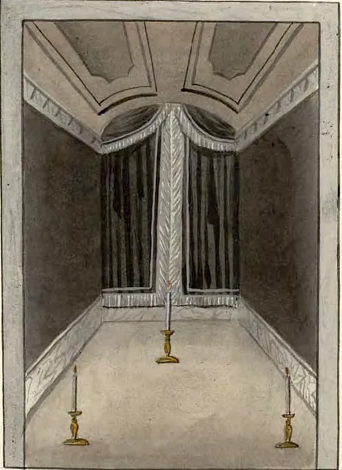 Tableau de la loge du Grand Écossais de Saint-André d'Écosse, manuscrit Quesada, planche LXIII