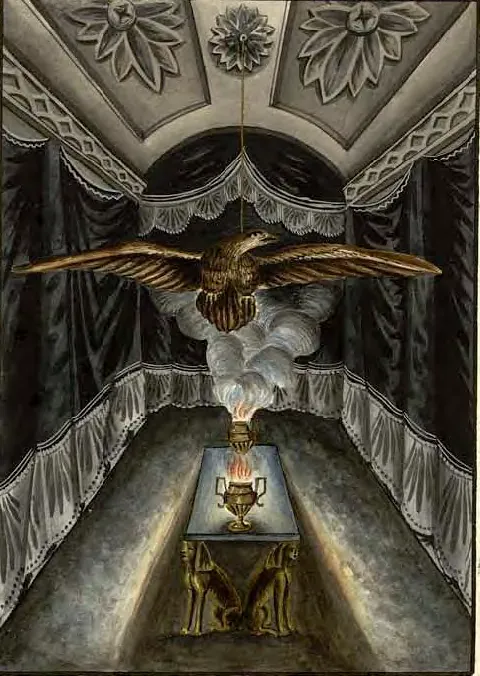 Tableau de la loge du Chevalier Kadosch, manuscrit Quesada, planche LXVI