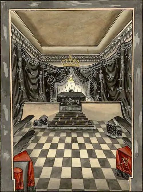 La loge du Sublime Prince du Royal Secret, manuscrit Quesada, planche LXXI